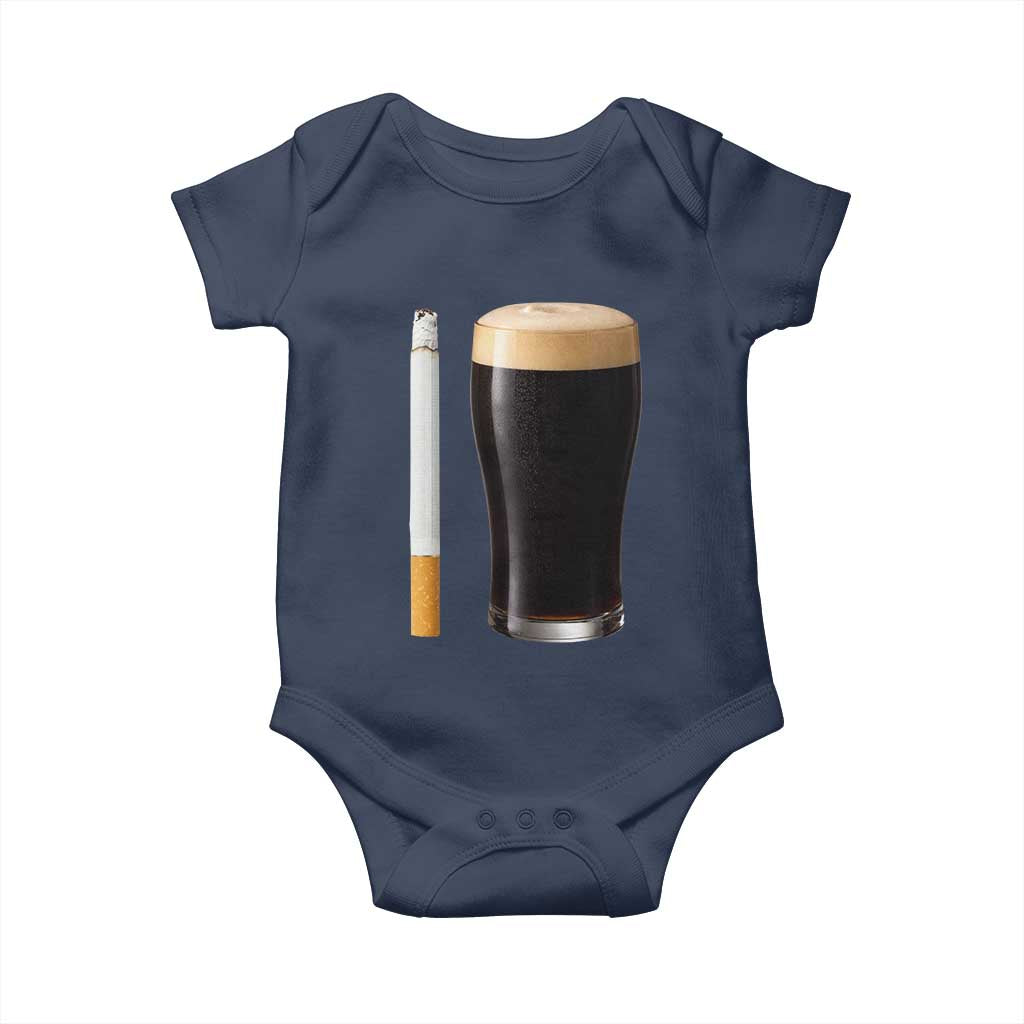 Irish Shamrock Beer Smoking Pub Drinking Humor Baby Onesie TS14 Navy Print Your Wear