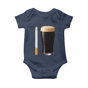 Irish Shamrock Beer Smoking Pub Drinking Humor Baby Onesie TS14 Navy Print Your Wear