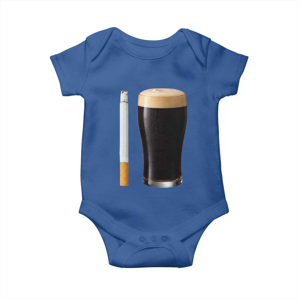 Irish Shamrock Beer Smoking Pub Drinking Humor Baby Onesie TS14 Royal Blue Print Your Wear