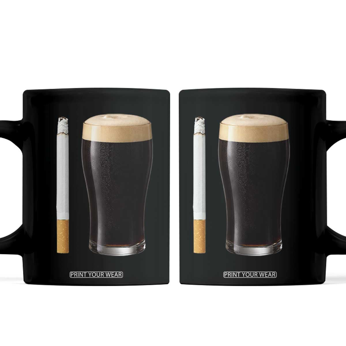 Irish Shamrock Beer Smoking Pub Drinking Humor Coffee Mug TS14 Black Print Your Wear
