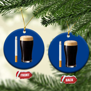 Irish Shamrock Beer Smoking Pub Drinking Humor Ceramic Ornament TS14 1pc Blue Print Your Wear