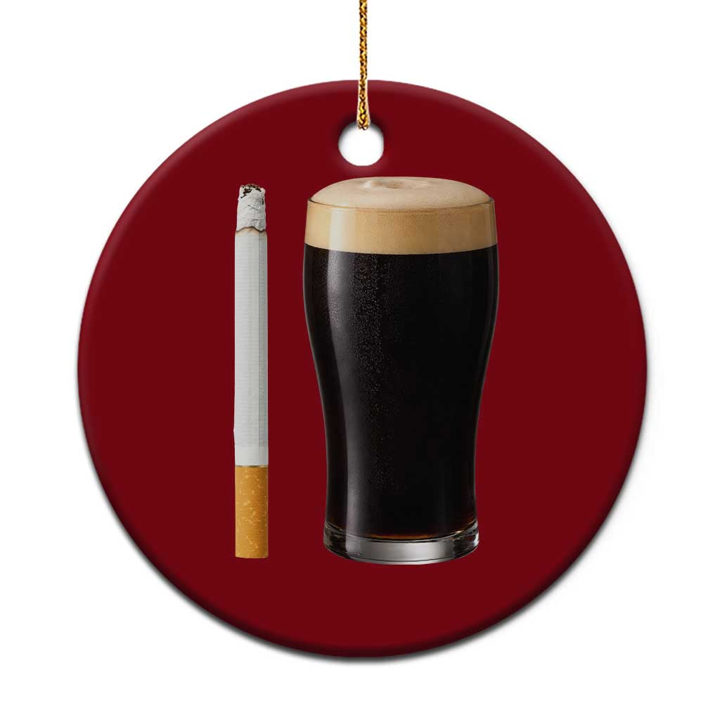 Irish Shamrock Beer Smoking Pub Drinking Humor Ceramic Ornament TS14 1pc Red Print Your Wear