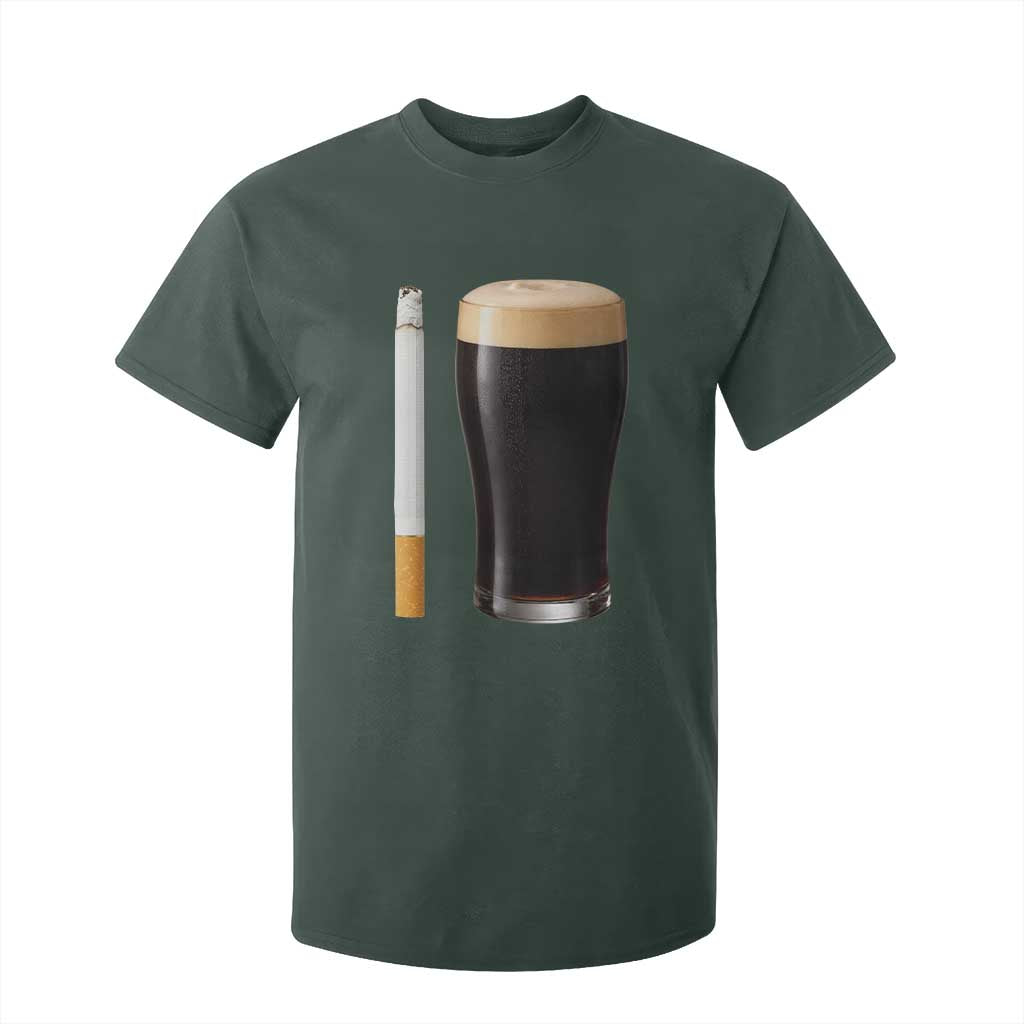 Irish Shamrock Beer Smoking Pub Drinking Humor T Shirt For Kid TS14 Dark Forest Green Print Your Wear