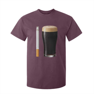 Irish Shamrock Beer Smoking Pub Drinking Humor T Shirt For Kid TS14 Maroon Print Your Wear