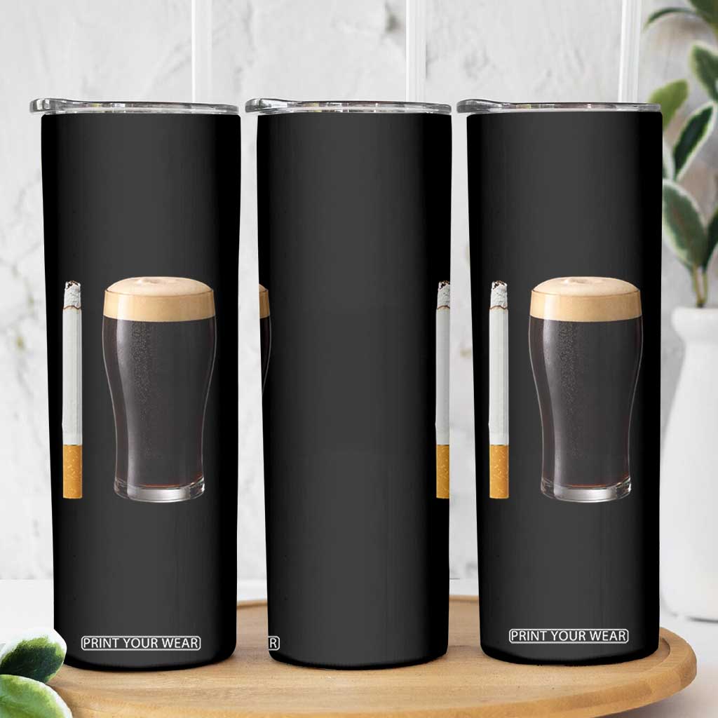 Irish Shamrock Beer Smoking Pub Drinking Humor Skinny Tumbler TS14 Print Your Wear