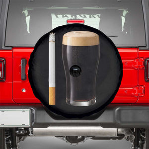 Irish Shamrock Beer Smoking Pub Drinking Humor Spare Tire Cover TS14 Black Print Your Wear