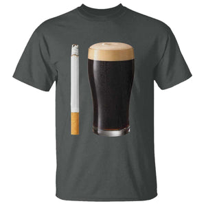 Irish Shamrock Beer Smoking Pub Drinking Humor T Shirt TS14 Dark Heather Print Your Wear