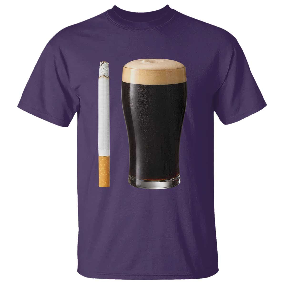 Irish Shamrock Beer Smoking Pub Drinking Humor T Shirt TS14 Purple Print Your Wear