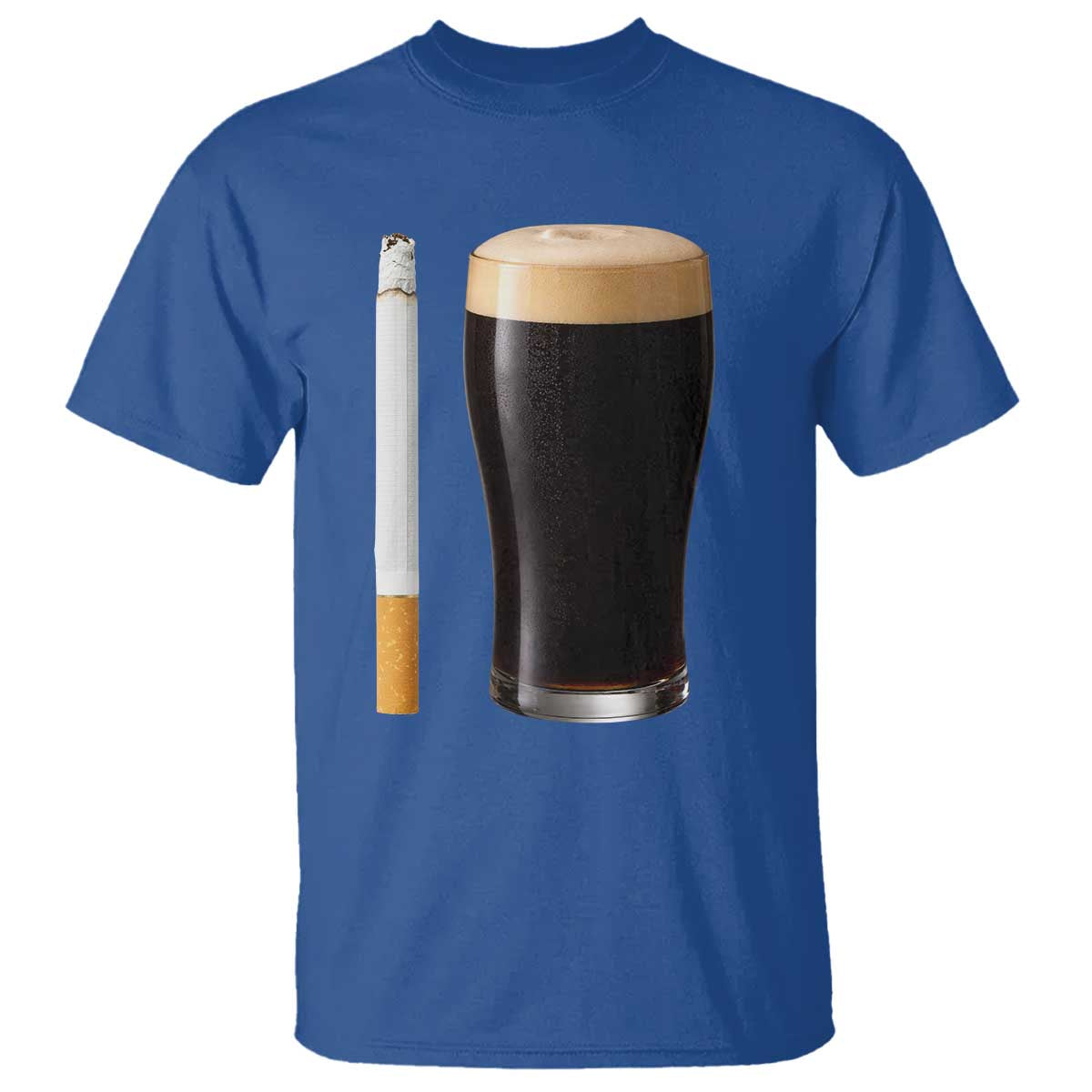 Irish Shamrock Beer Smoking Pub Drinking Humor T Shirt TS14 Royal Blue Print Your Wear
