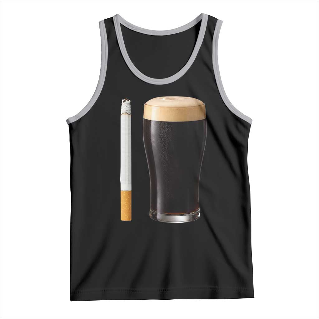 Irish Shamrock Beer Smoking Pub Drinking Humor Tank Top TS14 Black Athletic Heather Print Your Wear
