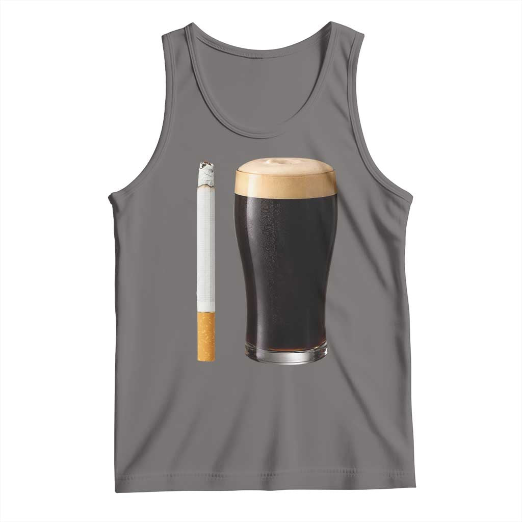 Irish Shamrock Beer Smoking Pub Drinking Humor Tank Top TS14 Deep Heather Print Your Wear