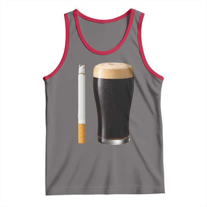 Irish Shamrock Beer Smoking Pub Drinking Humor Tank Top TS14 Deep Heather Red Print Your Wear