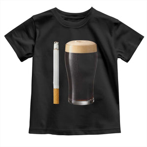 Irish Shamrock Beer Smoking Pub Drinking Humor Toddler T Shirt TS14 Black Print Your Wear