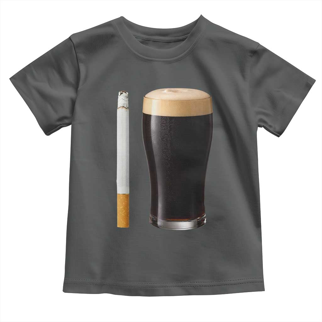 Irish Shamrock Beer Smoking Pub Drinking Humor Toddler T Shirt TS14 Dark Heather Print Your Wear