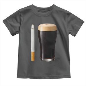 Irish Shamrock Beer Smoking Pub Drinking Humor Toddler T Shirt TS14 Dark Heather Print Your Wear