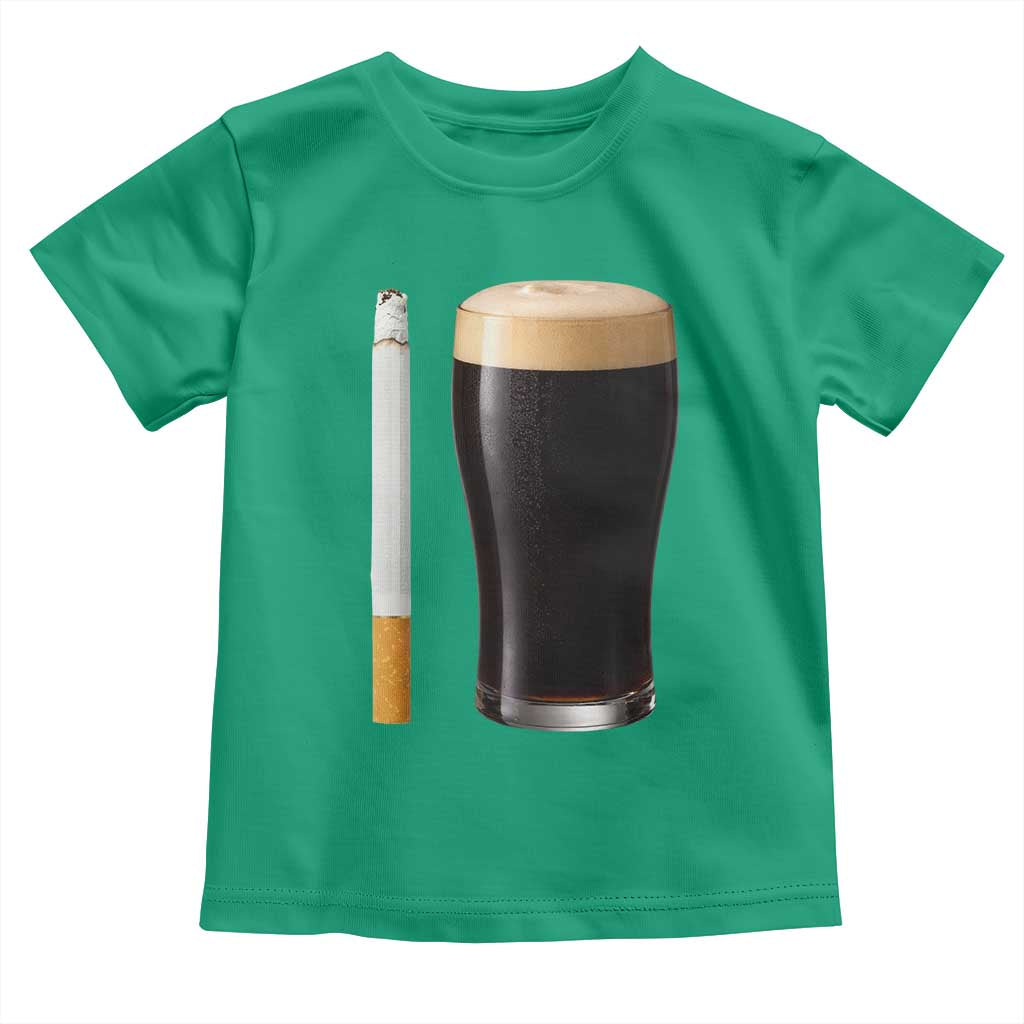 Irish Shamrock Beer Smoking Pub Drinking Humor Toddler T Shirt TS14 Irish Green Print Your Wear