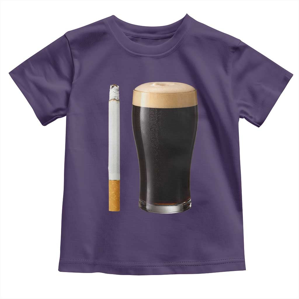 Irish Shamrock Beer Smoking Pub Drinking Humor Toddler T Shirt TS14 Purple Print Your Wear