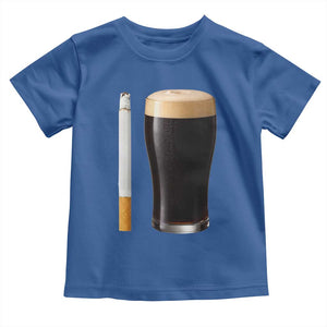 Irish Shamrock Beer Smoking Pub Drinking Humor Toddler T Shirt TS14 Royal Blue Print Your Wear