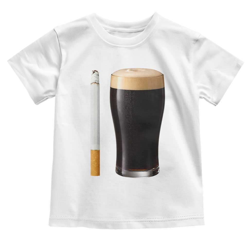 Irish Shamrock Beer Smoking Pub Drinking Humor Toddler T Shirt TS14 White Print Your Wear