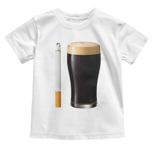 Irish Shamrock Beer Smoking Pub Drinking Humor Toddler T Shirt TS14 White Print Your Wear