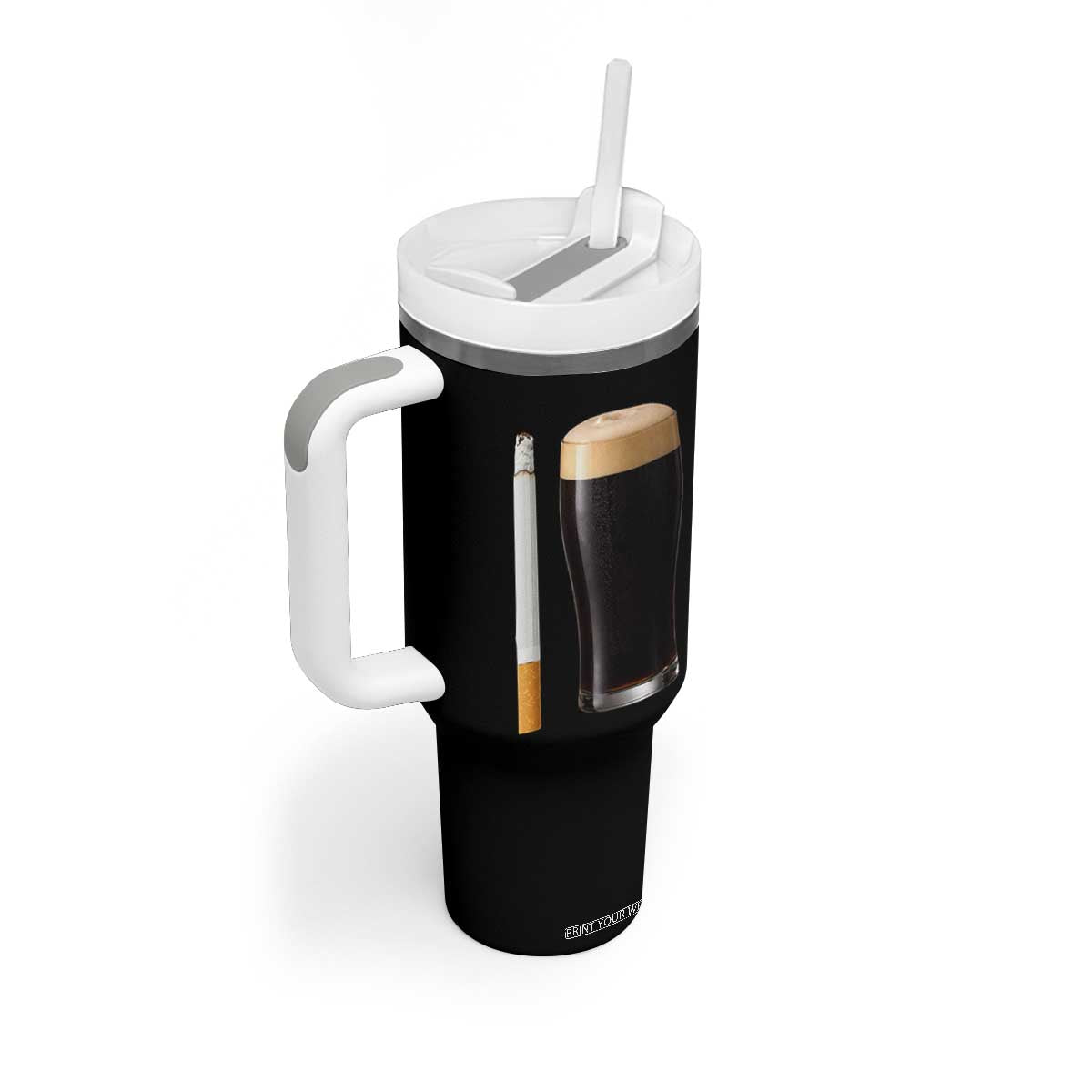 Irish Shamrock Beer Smoking Pub Drinking Humor Tumbler With Handle TS14 Print Your Wear