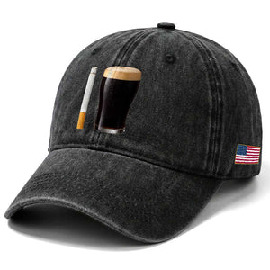 Irish Shamrock Beer Smoking Pub Drinking Humor Washed Cotton Baseball Cap TS14 Print Your Wear