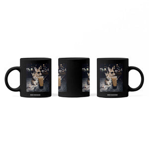 Funny Bunny Drinking Iced Coffee Coffee Mug Vintage 90s Graphic Meme TS14 Print Your Wear
