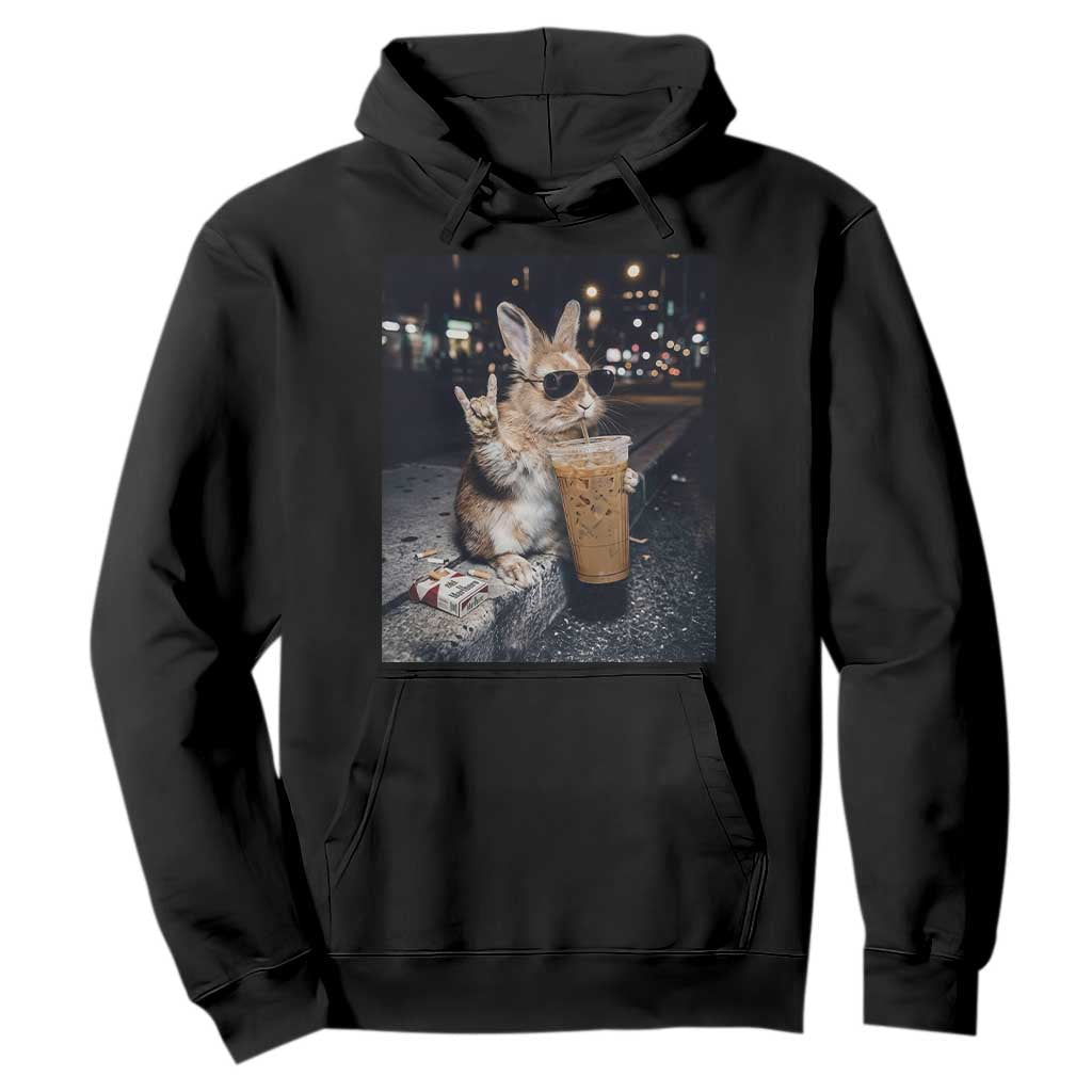 Funny Bunny Drinking Diet Coke Hoodie Vintage 90s Graphic Meme TS14 Black Print Your Wear