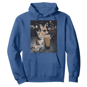 Funny Bunny Drinking Diet Coke Hoodie Vintage 90s Graphic Meme TS14 Royal Blue Print Your Wear