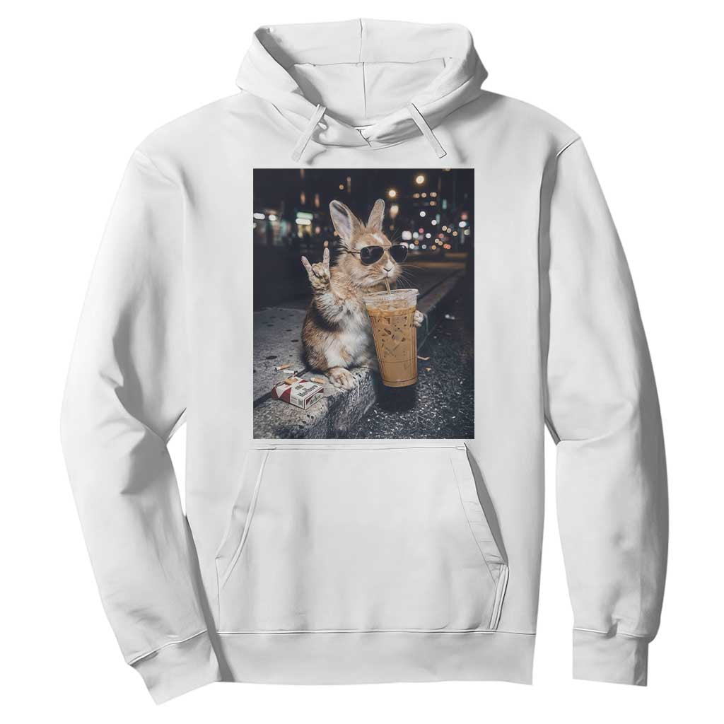 Funny Bunny Drinking Diet Coke Hoodie Vintage 90s Graphic Meme TS14 White Print Your Wear