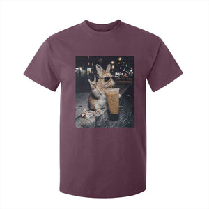 Funny Bunny Drinking Diet Coke T Shirt For Kid Vintage 90s Graphic Meme TS14 Maroon Print Your Wear