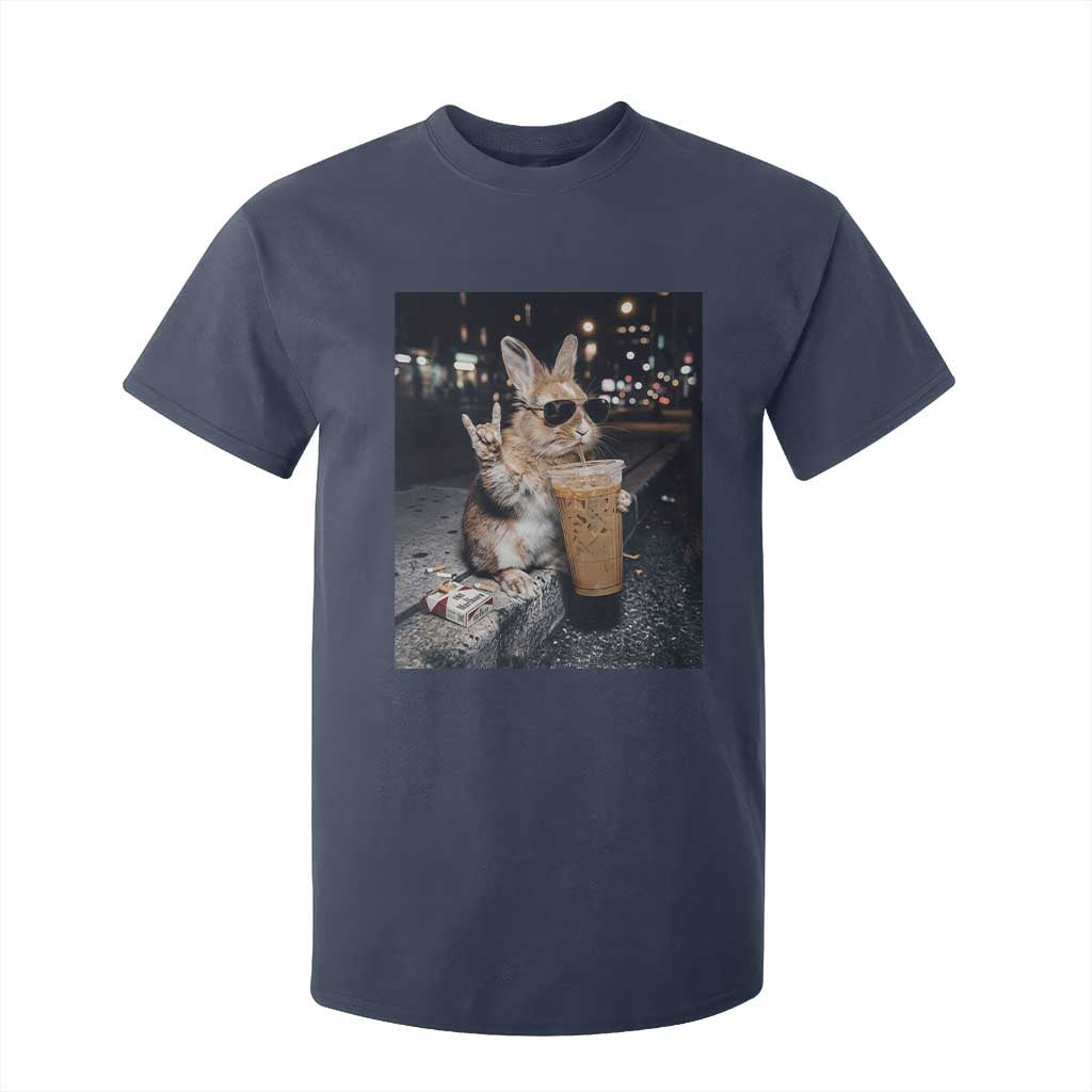 Funny Bunny Drinking Diet Coke T Shirt For Kid Vintage 90s Graphic Meme TS14 Navy Print Your Wear