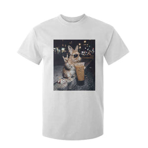 Funny Bunny Drinking Diet Coke T Shirt For Kid Vintage 90s Graphic Meme TS14 White Print Your Wear