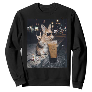 Funny Bunny Drinking Diet Coke Sweatshirt Vintage 90s Graphic Meme TS14 Black Print Your Wear