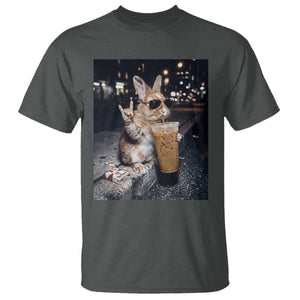 Funny Bunny Drinking Diet Coke T Shirt Vintage 90s Graphic Meme TS14 Dark Heather Print Your Wear