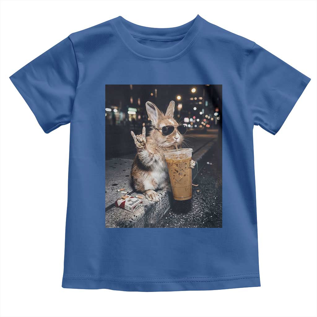 Funny Bunny Drinking Diet Coke Toddler T Shirt Vintage 90s Graphic Meme TS14 Royal Blue Print Your Wear