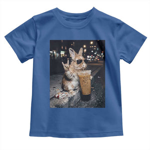 Funny Bunny Drinking Diet Coke Toddler T Shirt Vintage 90s Graphic Meme TS14 Royal Blue Print Your Wear