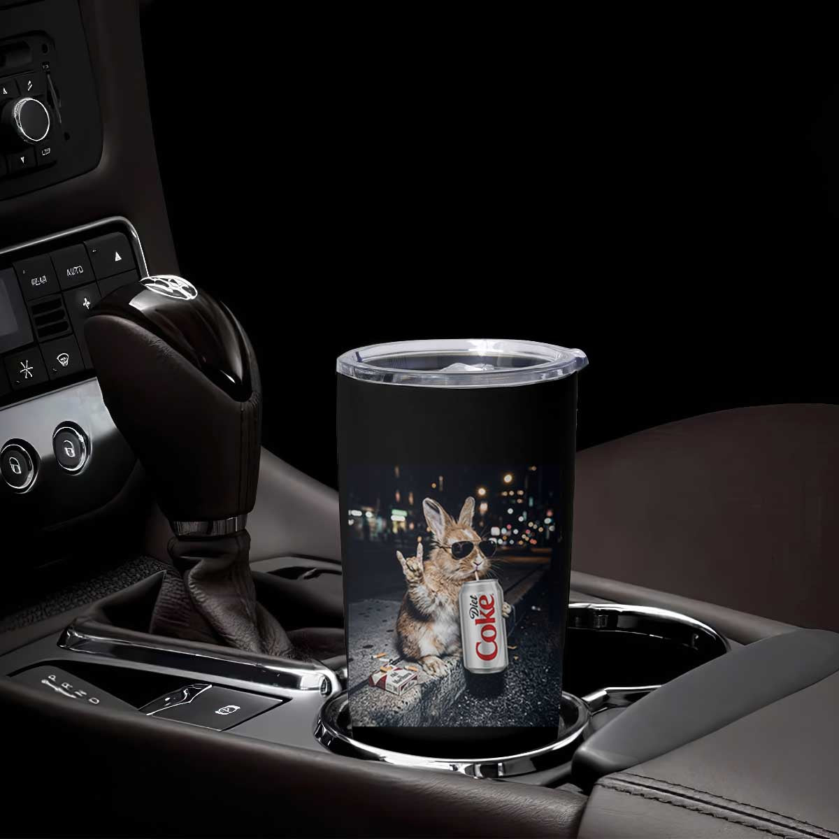 Funny Bunny Drinking Diet Coke Tumbler Cup Vintage 90s Graphic Meme TS14 Print Your Wear
