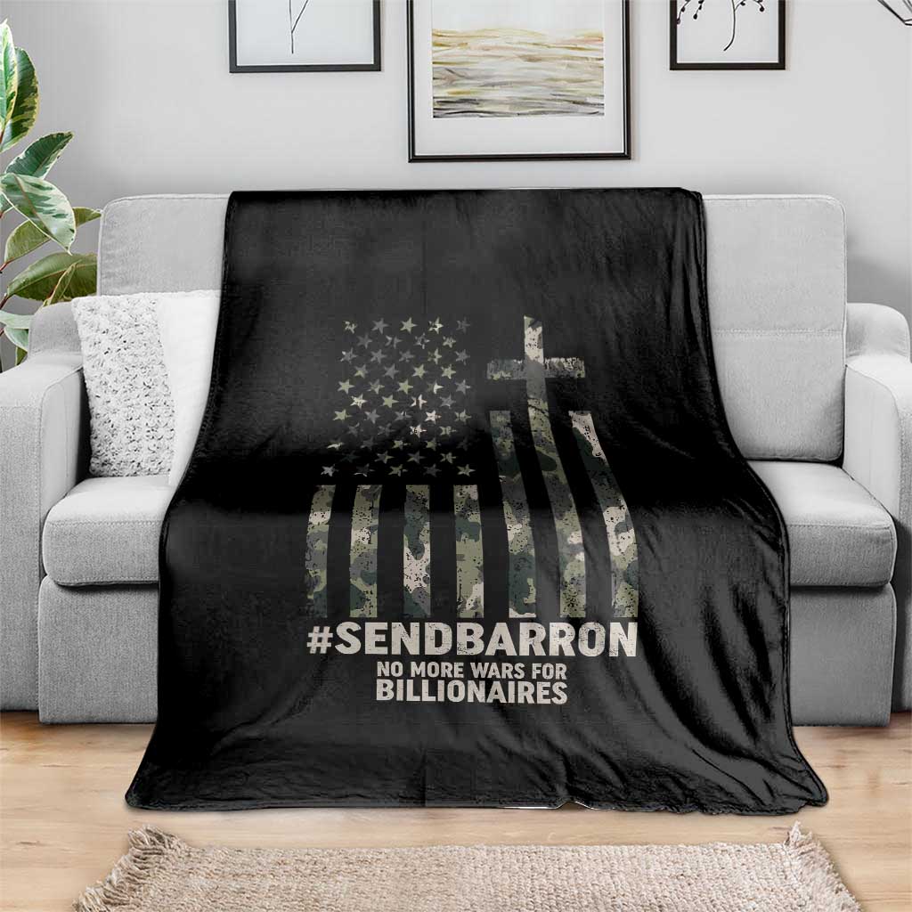 Send Barron Throw Blanket Vintage American Flag Camo Hashtag Protest Meme TS14 Print Your Wear