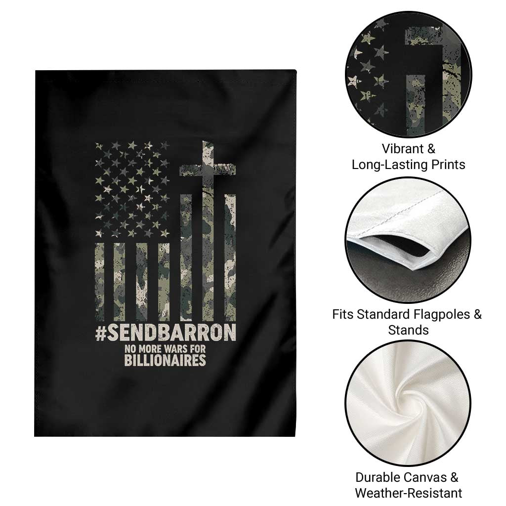 Send Barron Garden Flag Vintage American Flag Camo Hashtag Protest Meme TS14 Print Your Wear
