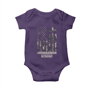 Send Barron Baby Onesie Vintage American Flag Camo Hashtag Protest Meme TS14 Purple Print Your Wear