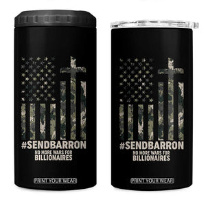 Send Barron 4 in 1 Can Cooler Tumbler Vintage American Flag Camo Hashtag Protest Meme TS14 One Size: 16 oz Black Print Your Wear