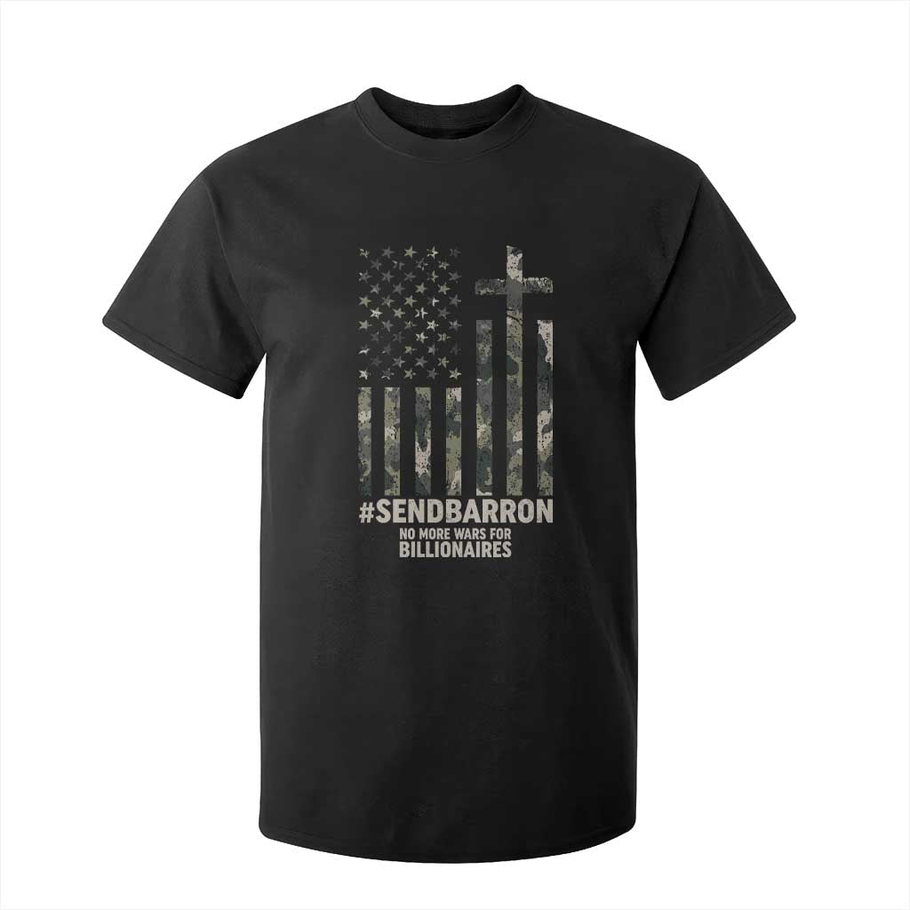 Send Barron T Shirt For Kid Vintage American Flag Camo Hashtag Protest Meme TS14 Black Print Your Wear