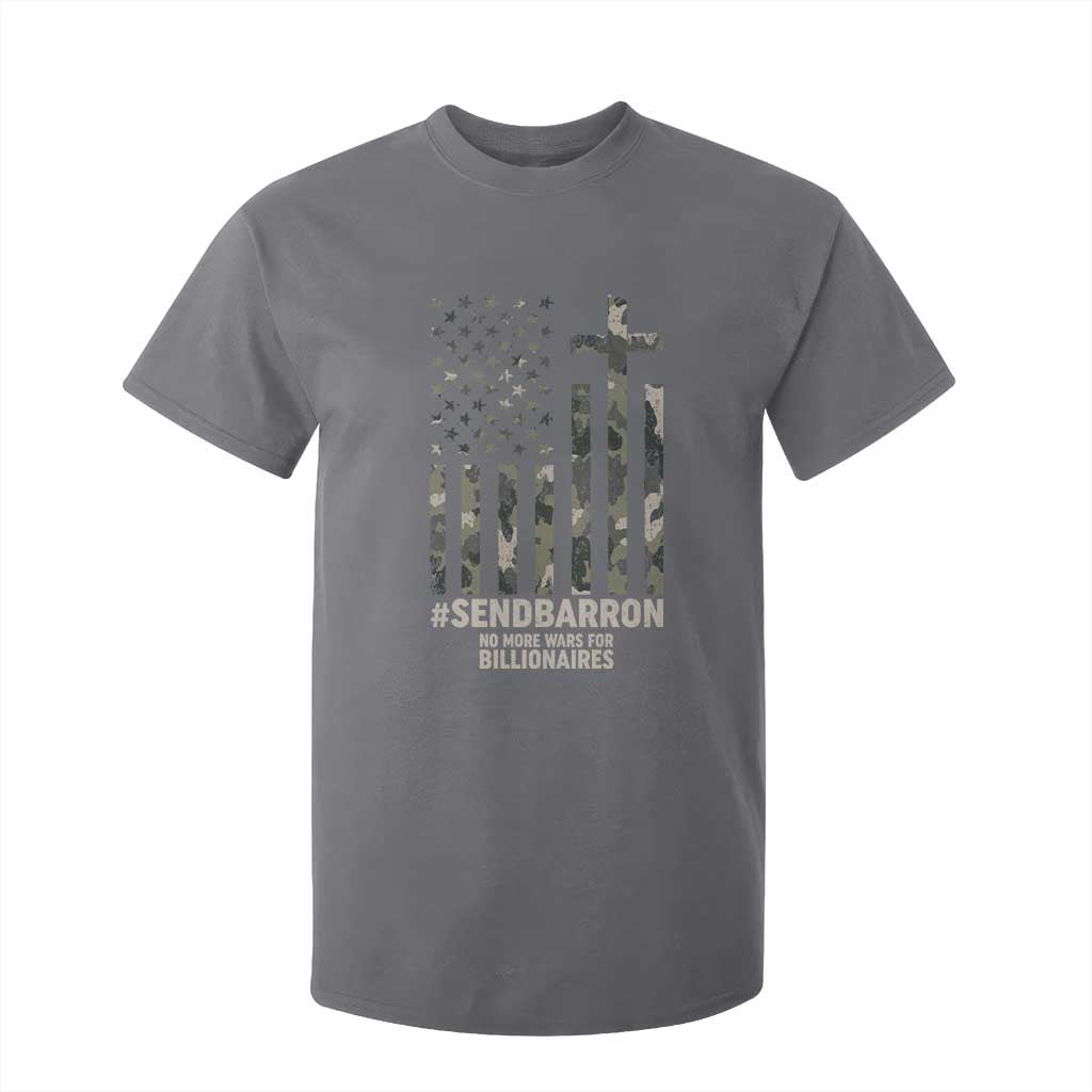 Send Barron T Shirt For Kid Vintage American Flag Camo Hashtag Protest Meme TS14 Charcoal Print Your Wear