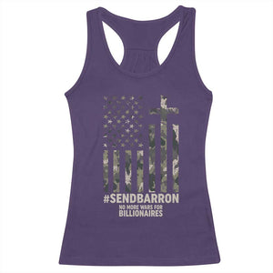 Send Barron Racerback Tank Top Vintage American Flag Camo Hashtag Protest Meme TS14 Purple Print Your Wear
