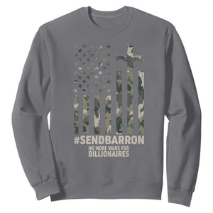Send Barron Sweatshirt Vintage American Flag Camo Hashtag Protest Meme TS14 Charcoal Print Your Wear