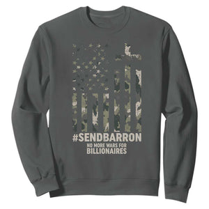 Send Barron Sweatshirt Vintage American Flag Camo Hashtag Protest Meme TS14 Dark Heather Print Your Wear