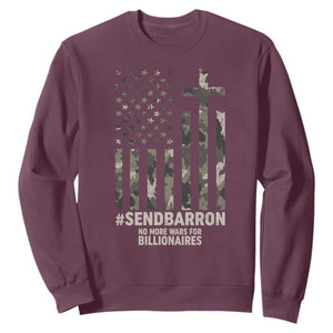 Send Barron Sweatshirt Vintage American Flag Camo Hashtag Protest Meme TS14 Maroon Print Your Wear