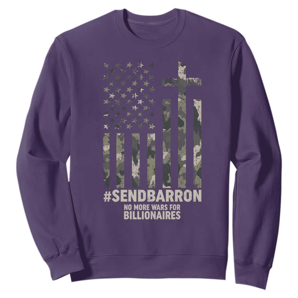 Send Barron Sweatshirt Vintage American Flag Camo Hashtag Protest Meme TS14 Purple Print Your Wear