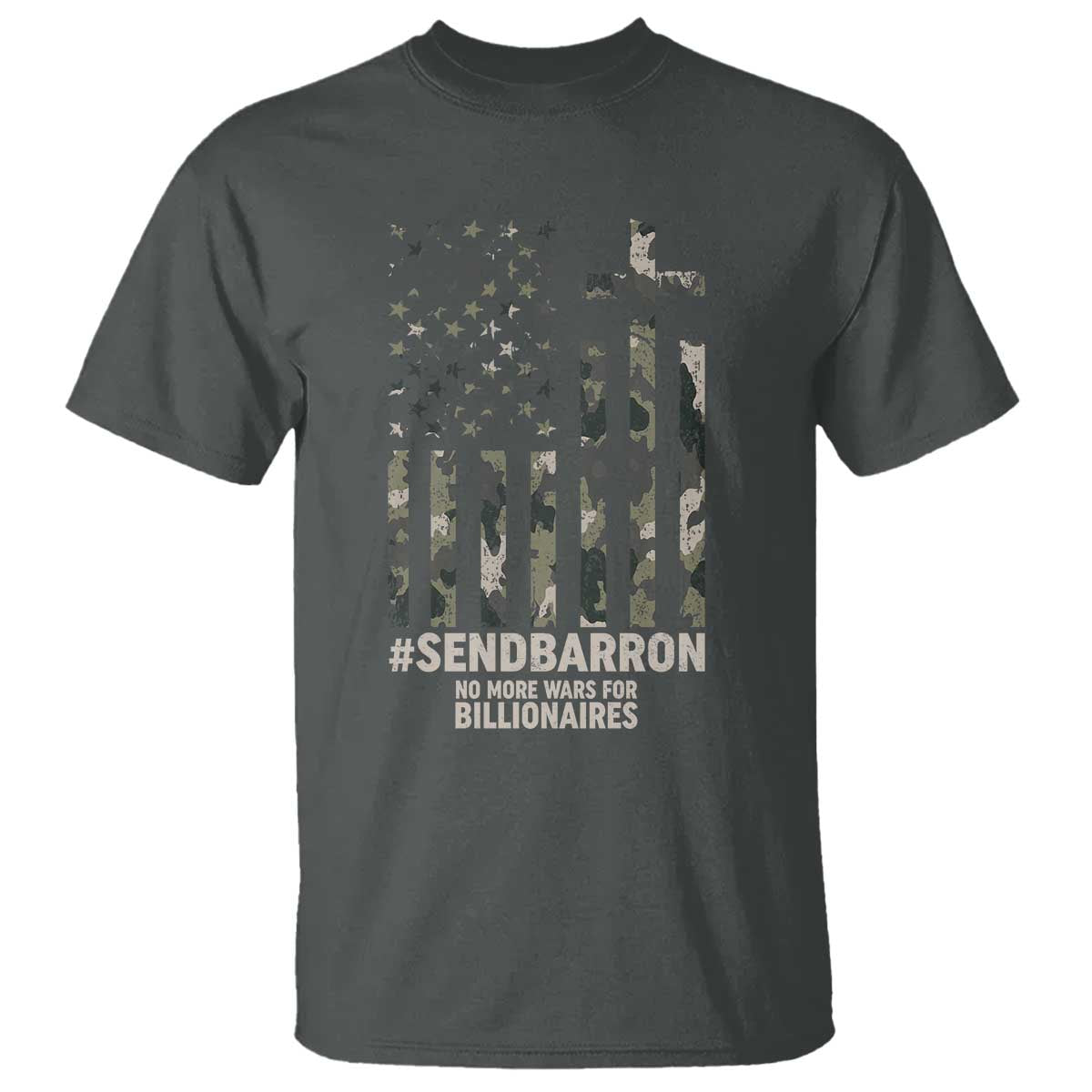 Send Barron T Shirt Vintage American Flag Camo Hashtag Protest Meme TS14 Dark Heather Print Your Wear